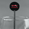 Race Car Black Plastic 5.5" Stir Stick - Round - Main