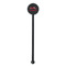 Race Car Black Plastic 5.5" Stir Stick - Round - Single Stick