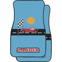 Race Car Car Floor Mats (Front Seat) (Personalized)