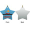 Race Car Ceramic Flat Ornament - Star Front & Back (APPROVAL)