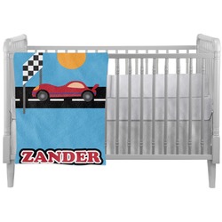 Race Car Crib Comforter / Quilt (Personalized)