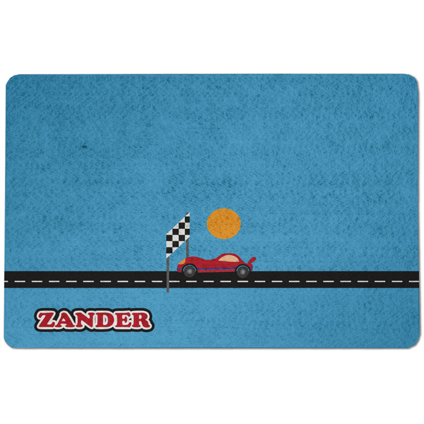 Custom Race Car Dog Food Mat w/ Name or Text