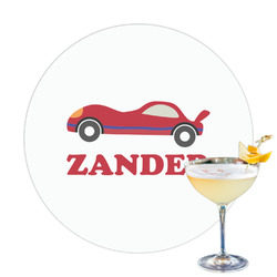 Race Car Printed Drink Topper - 3.25" (Personalized)