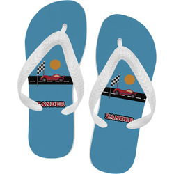 Race Car Flip Flops - XSmall (Personalized)