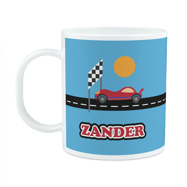 Custom Race Car Plastic Kids Mug (Personalized)