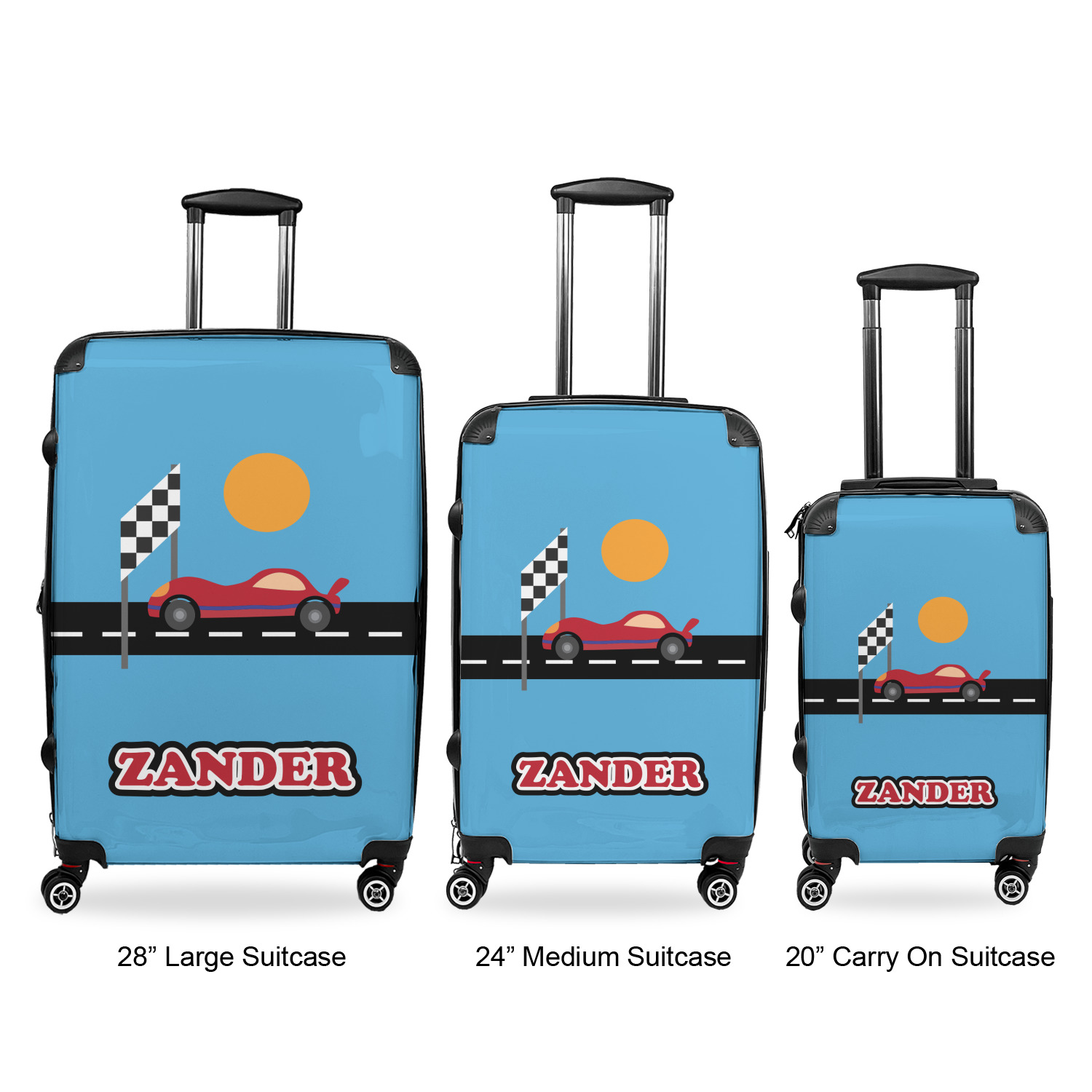 race car suitcase