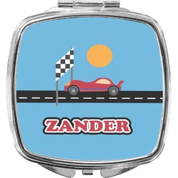 Race Car Compact Makeup Mirror (Personalized)