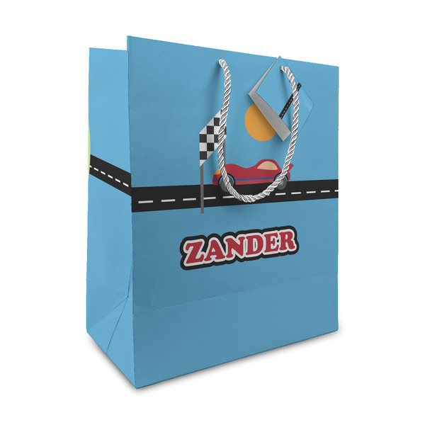 Custom Race Car Medium Gift Bag (Personalized)