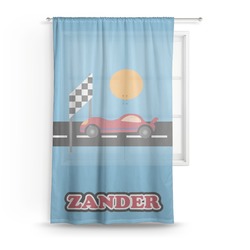 Race Car Sheer Curtain - 50"x84" (Personalized)