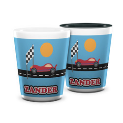 Race Car Ceramic Shot Glass - 1.5 oz (Personalized)