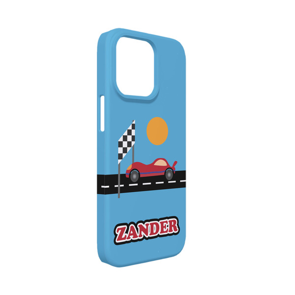 Custom Race Car iPhone Case - Plastic - iPhone 13 Mini (Personalized)