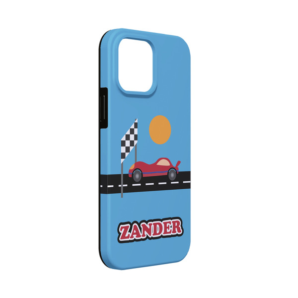 Custom Race Car iPhone Case - Rubber Lined - iPhone 13 Mini (Personalized)