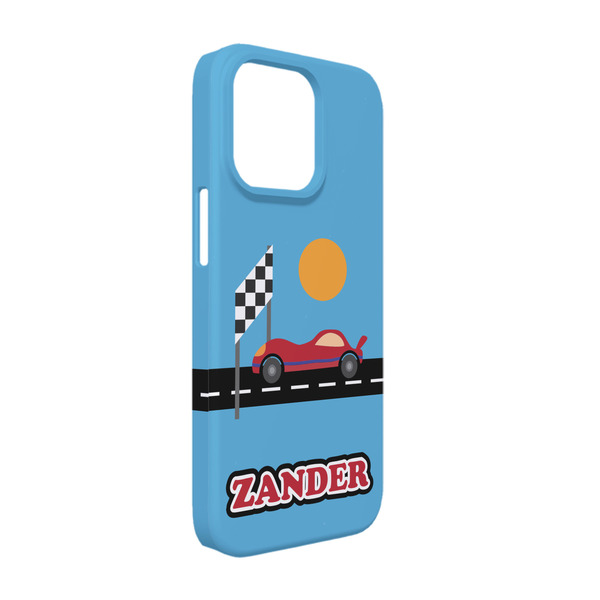 Custom Race Car iPhone Case - Plastic - iPhone 13 Pro (Personalized)