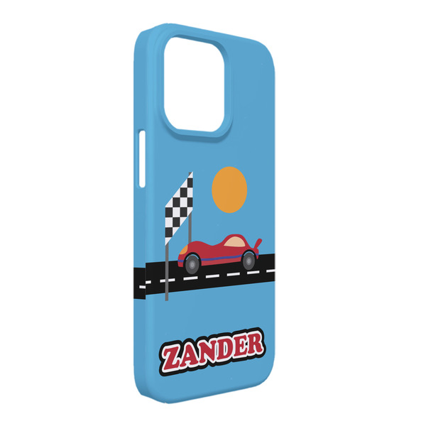 Custom Race Car iPhone Case - Plastic - iPhone 13 Pro Max (Personalized)