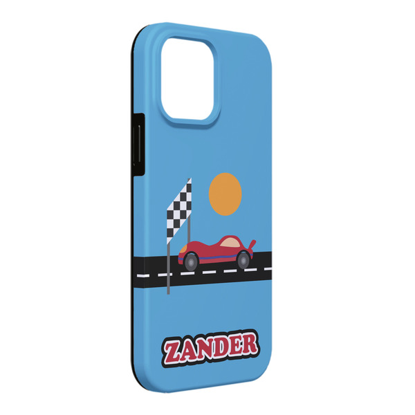 Custom Race Car iPhone Case - Rubber Lined - iPhone 13 Pro Max (Personalized)