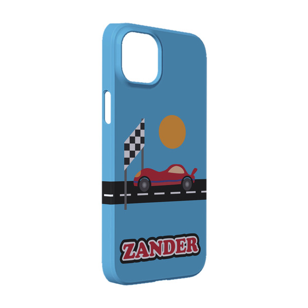 Custom Race Car iPhone Case - Plastic - iPhone 14 (Personalized)