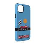 Race Car iPhone Case - Rubber Lined - iPhone 14 Pro (Personalized)