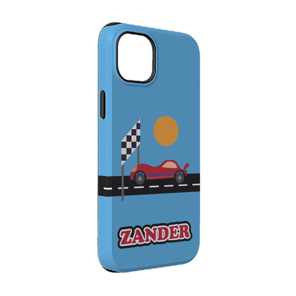 Custom Race Car iPhone Case - Rubber Lined - iPhone 14 (Personalized)