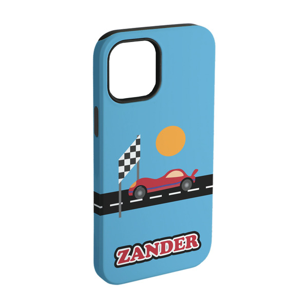 Custom Race Car iPhone Case - Rubber Lined - iPhone 15 (Personalized)