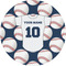 Baseball Jersey 1" Multipurpose Round Labels - Single Sticker