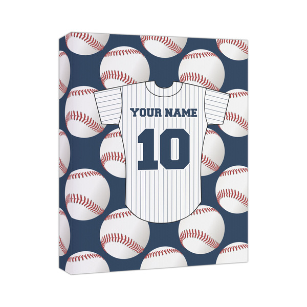Custom Baseball Jersey Canvas Print - 11x14 (Personalized)