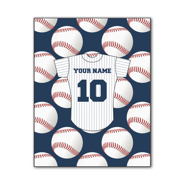 Custom Baseball Jersey Wood Print - 11x14 (Personalized)