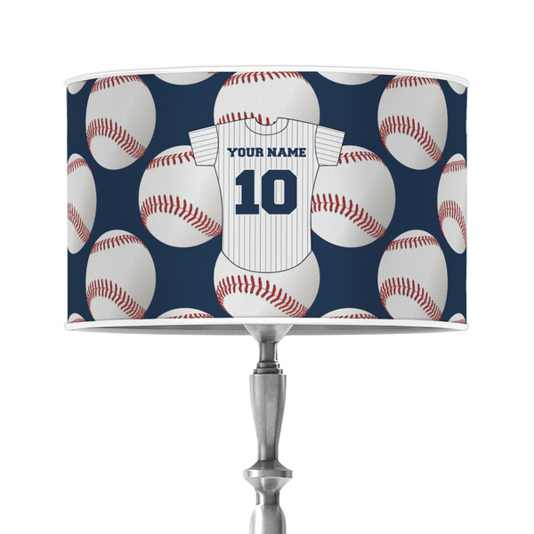 Custom Baseball Jersey 12" Drum Lamp Shade - Poly-film (Personalized)