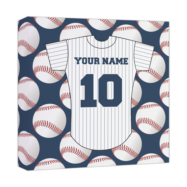 Custom Baseball Jersey Canvas Print - 12x12 (Personalized)