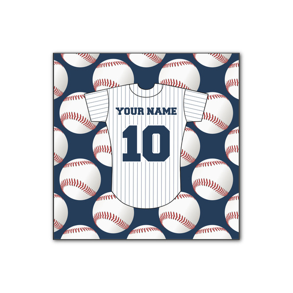 Custom Baseball Jersey Wood Print - 12x12 (Personalized)