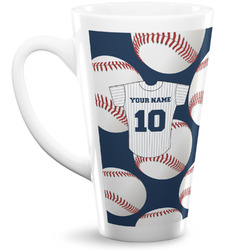 Baseball Jersey 16 Oz Latte Mug (Personalized)