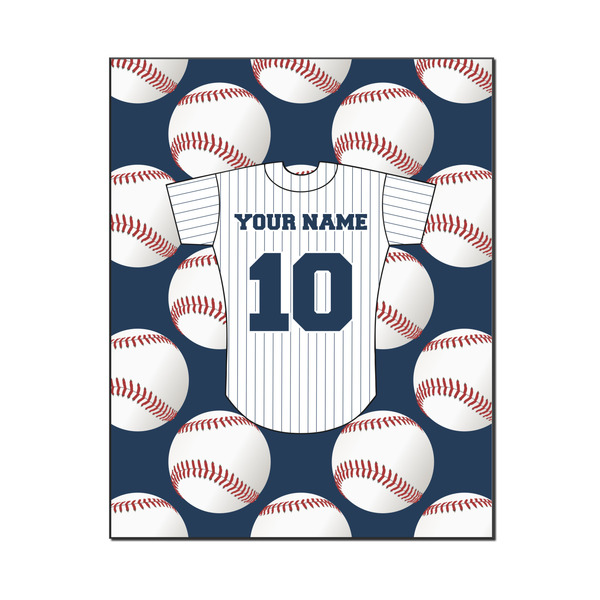 Custom Baseball Jersey Wood Print - 16x20 (Personalized)