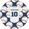 Baseball Jersey 2" Multipurpose Round Labels - Single Sticker