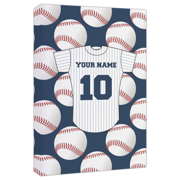 Custom Baseball Jersey Canvas Print - 20x30 (Personalized)