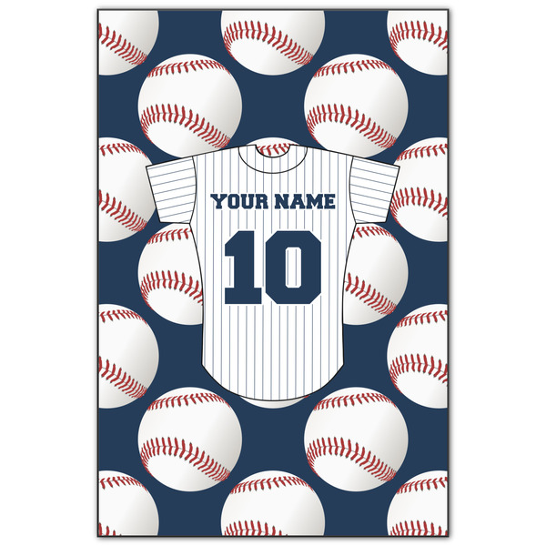 Custom Baseball Jersey Wood Print - 20x30 (Personalized)