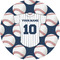 Baseball Jersey 3" Multipurpose Round Labels - Single Sticker