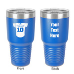 Baseball Jersey 30 oz Stainless Steel Tumbler - Royal Blue - Double-Sided (Personalized)