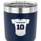 Baseball Jersey 30 oz Stainless Steel Ringneck Tumbler - Navy - CLOSE UP