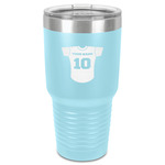 Baseball Jersey 30 oz Stainless Steel Tumbler - Teal - Single-Sided (Personalized)