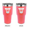 Baseball Jersey 30 oz Stainless Steel Ringneck Tumblers - Coral - Double Sided - APPROVAL