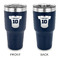 Baseball Jersey 30 oz Stainless Steel Ringneck Tumblers - Navy - Double Sided - APPROVAL