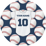 Baseball Jersey Multipurpose Round Labels - 5" (Personalized)