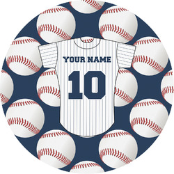 Baseball Jersey Multipurpose Round Labels - 5" (Personalized)