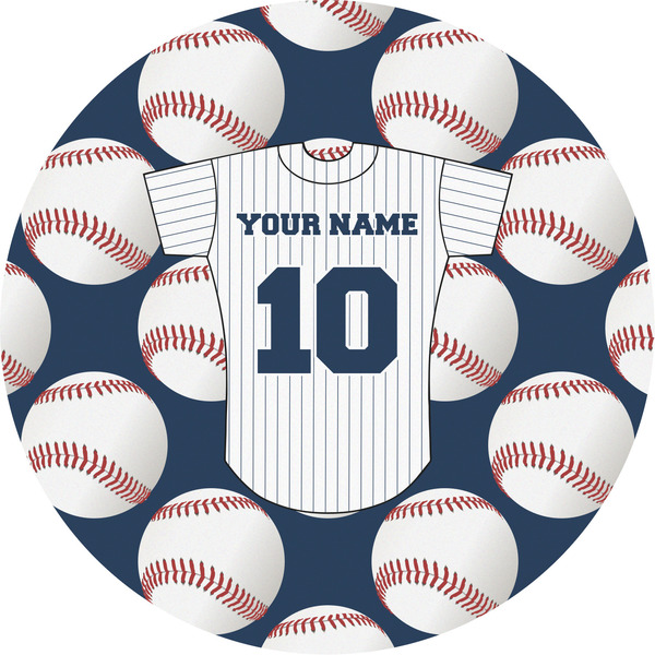 Custom Baseball Jersey Multipurpose Round Labels - 5" (Personalized)