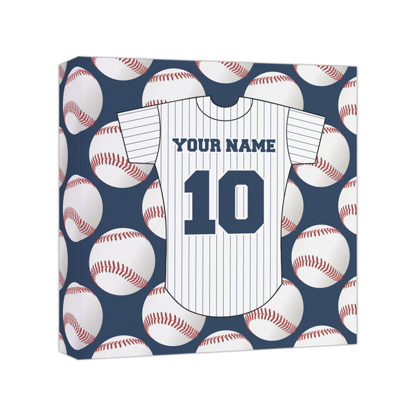 Custom Baseball Jersey Canvas Print - 8x8 (Personalized)