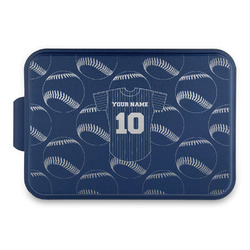 Baseball Jersey Aluminum Baking Pan with Navy Lid (Personalized)