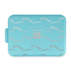 Baseball Jersey Aluminum Baking Pan with Teal Lid (Personalized)