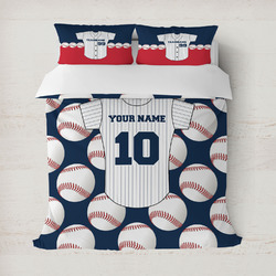 Baseball Jersey Duvet Cover Set - Full / Queen (Personalized)