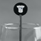 Baseball Jersey Black Plastic 5.5" Stir Stick - Round - Main