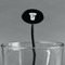 Baseball Jersey Black Plastic 7" Stir Stick - Oval - Main