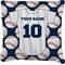 Baseball Jersey Burlap Pillow 16"